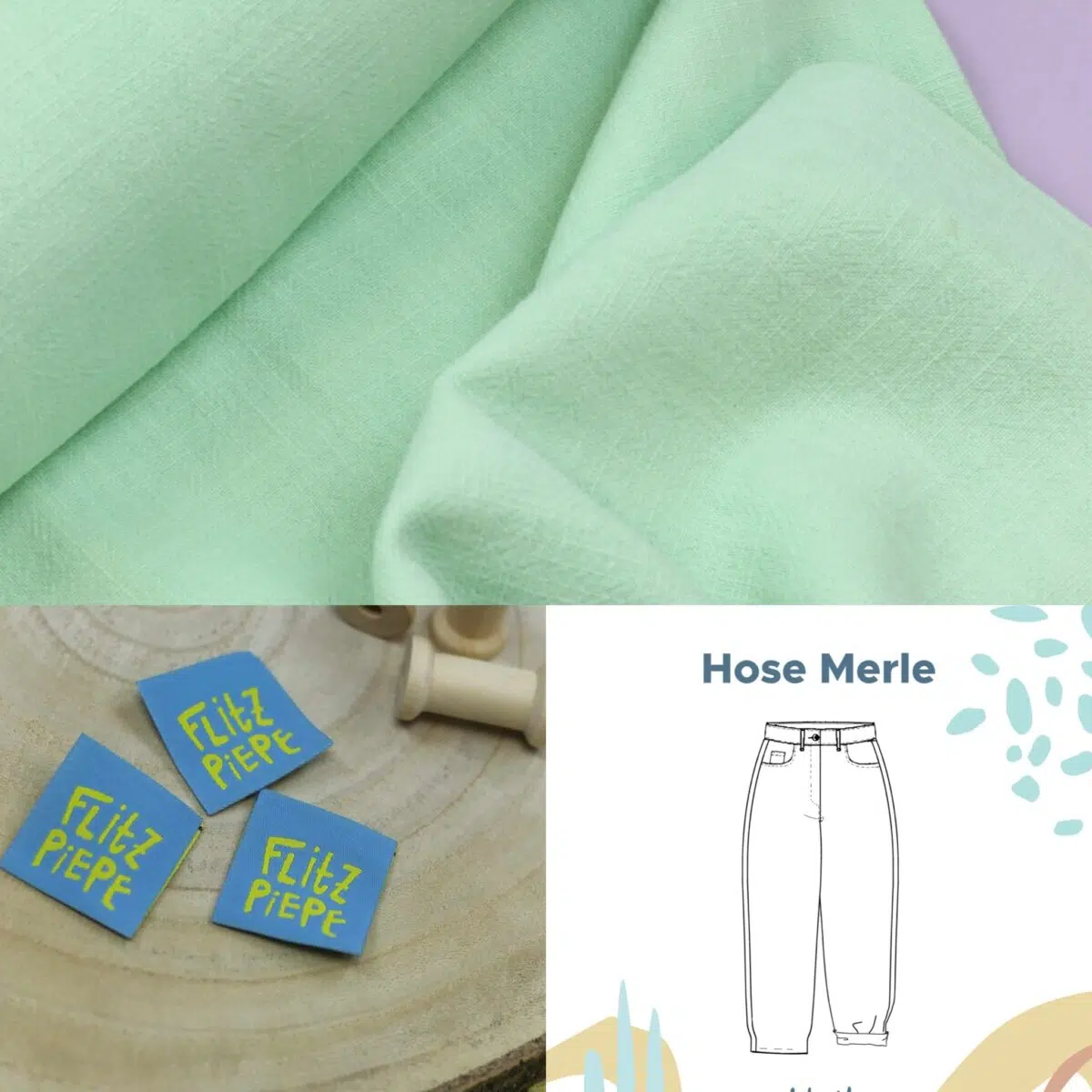 Elsbeth und ich – Hose Merle in Barrel-Stil selbst genäht hellmint