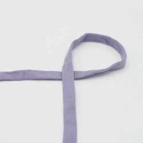 Flachkordel: Baumwolle 1,5cm Dusty Lila