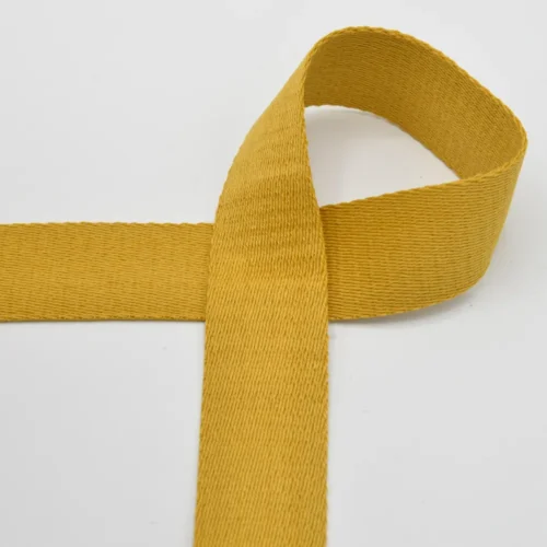 Baumwollgurtband 4cm breit: Ocker