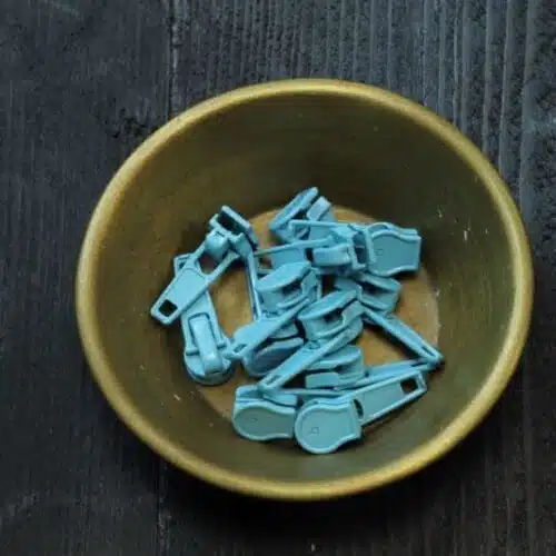 Zipper für Endlos Reißverschluss 3mm und 5 mm Aqua