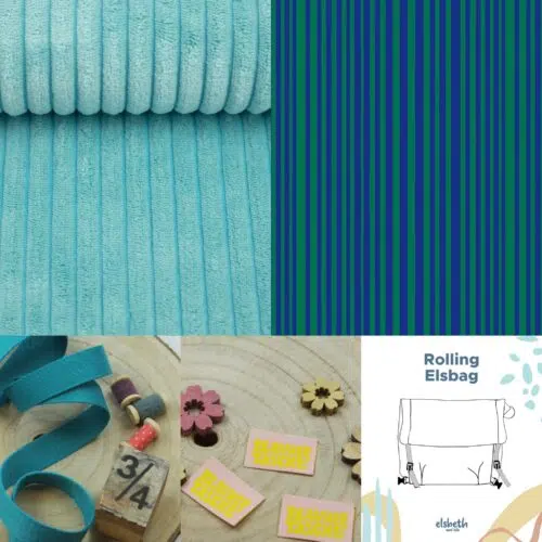 Nähset Tasche Rolling Elsbag – komplett mit Anleitung und Material Wanja Aqua
