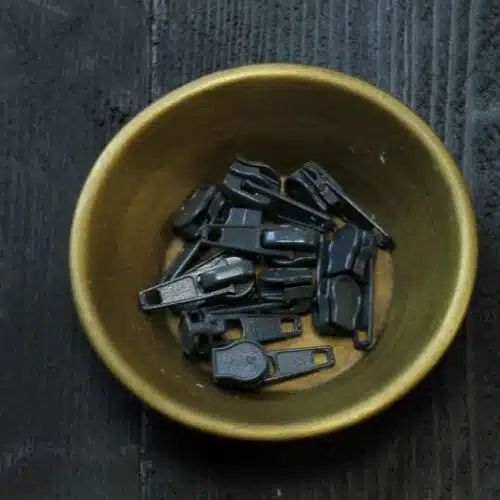 Zipper für Endlos Reißverschluss 3mm und 5 mm Anthrazit