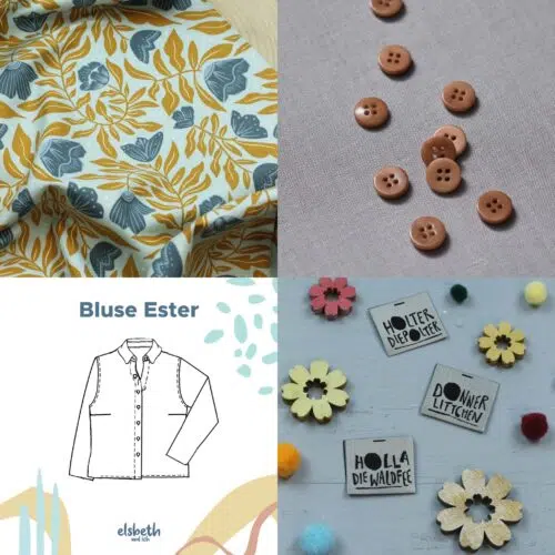 Nähset: Bluse Ester "Moda Dancing Flowers"