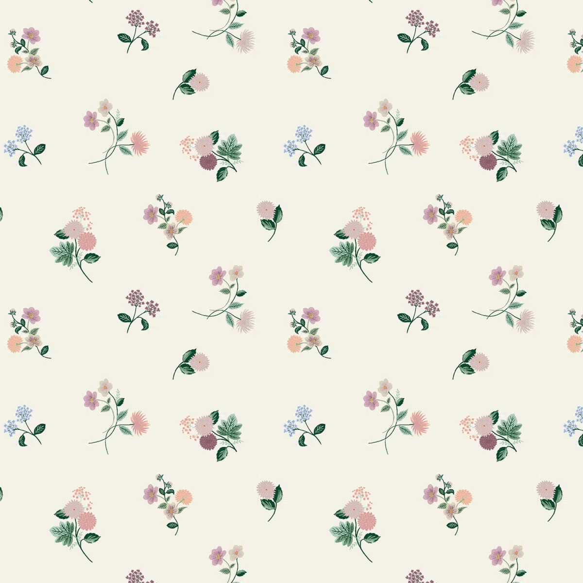Cotton and Steel: "Dahlia" Ditsy Cream
