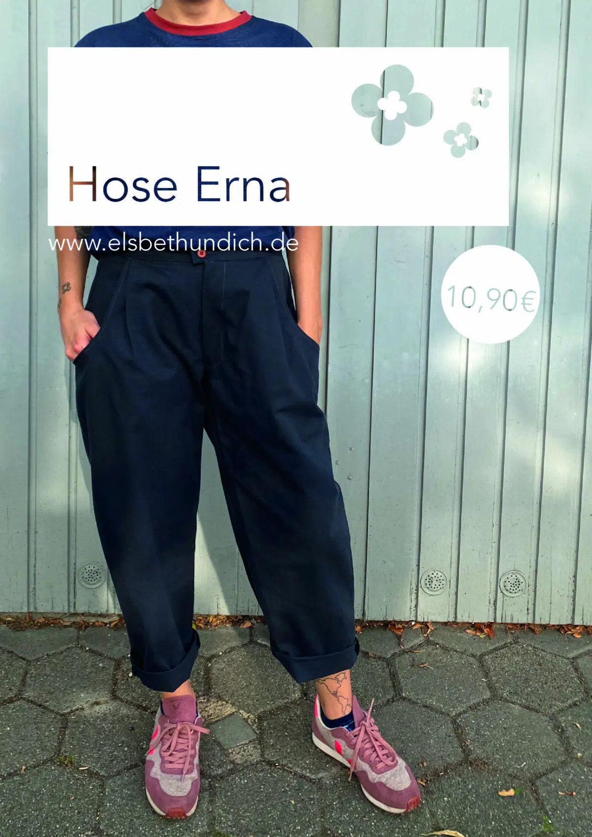 Nähset: "Hose Erna" Breitcord 8w Altrose – Bild 3