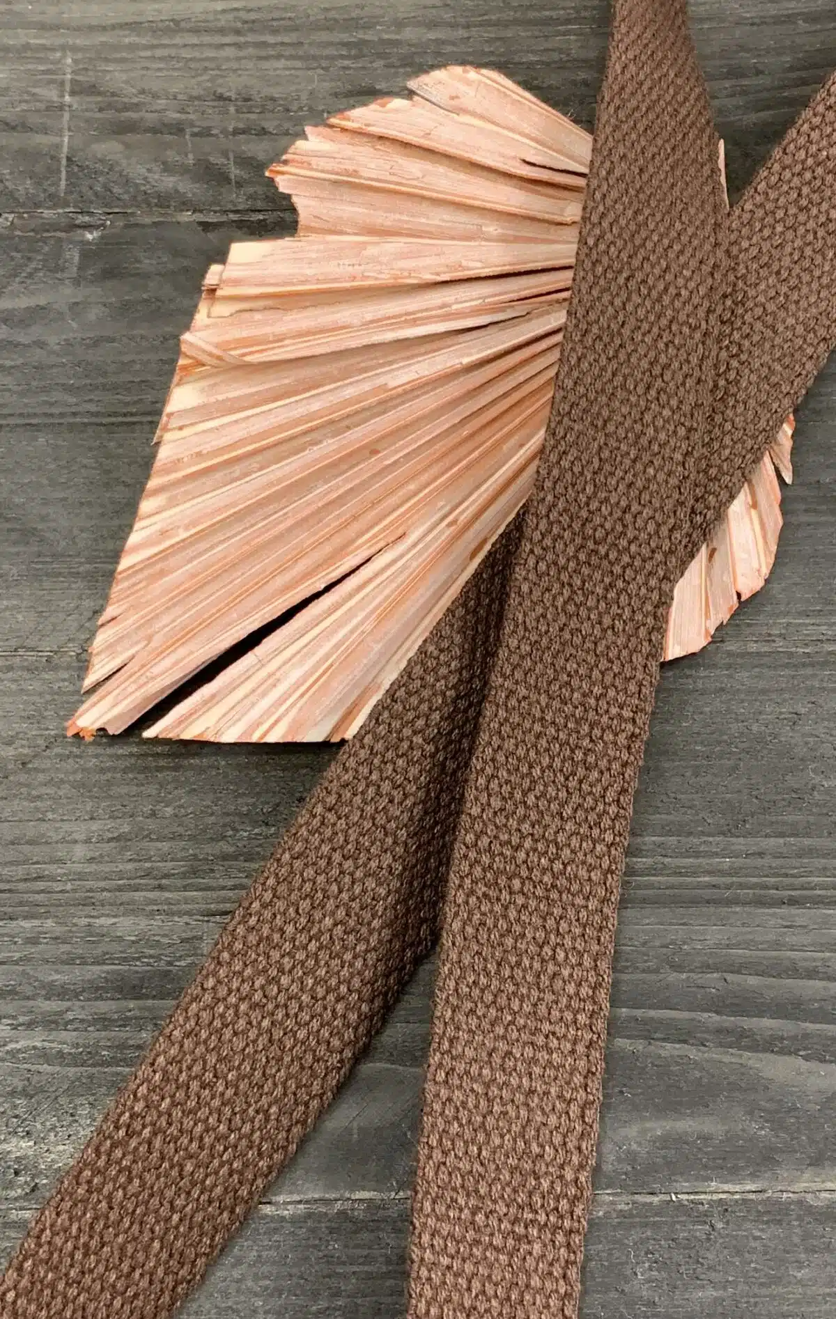 Baumwollgurtband 3cm breit: Dunkelbraun