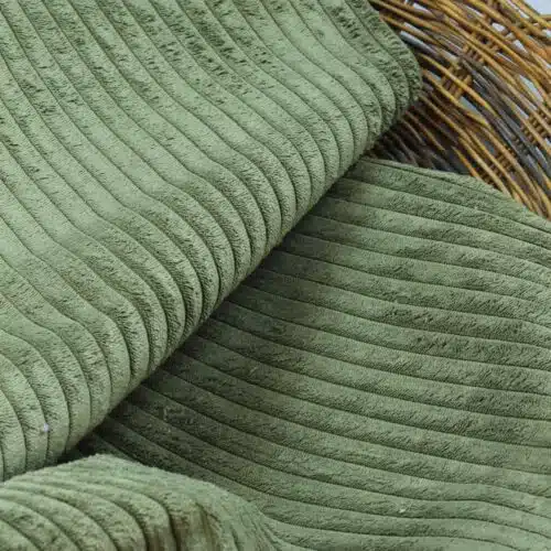 Swafing Cord-Samt Breitcord "Wanja" Khaki ***Reststück 0,90m***