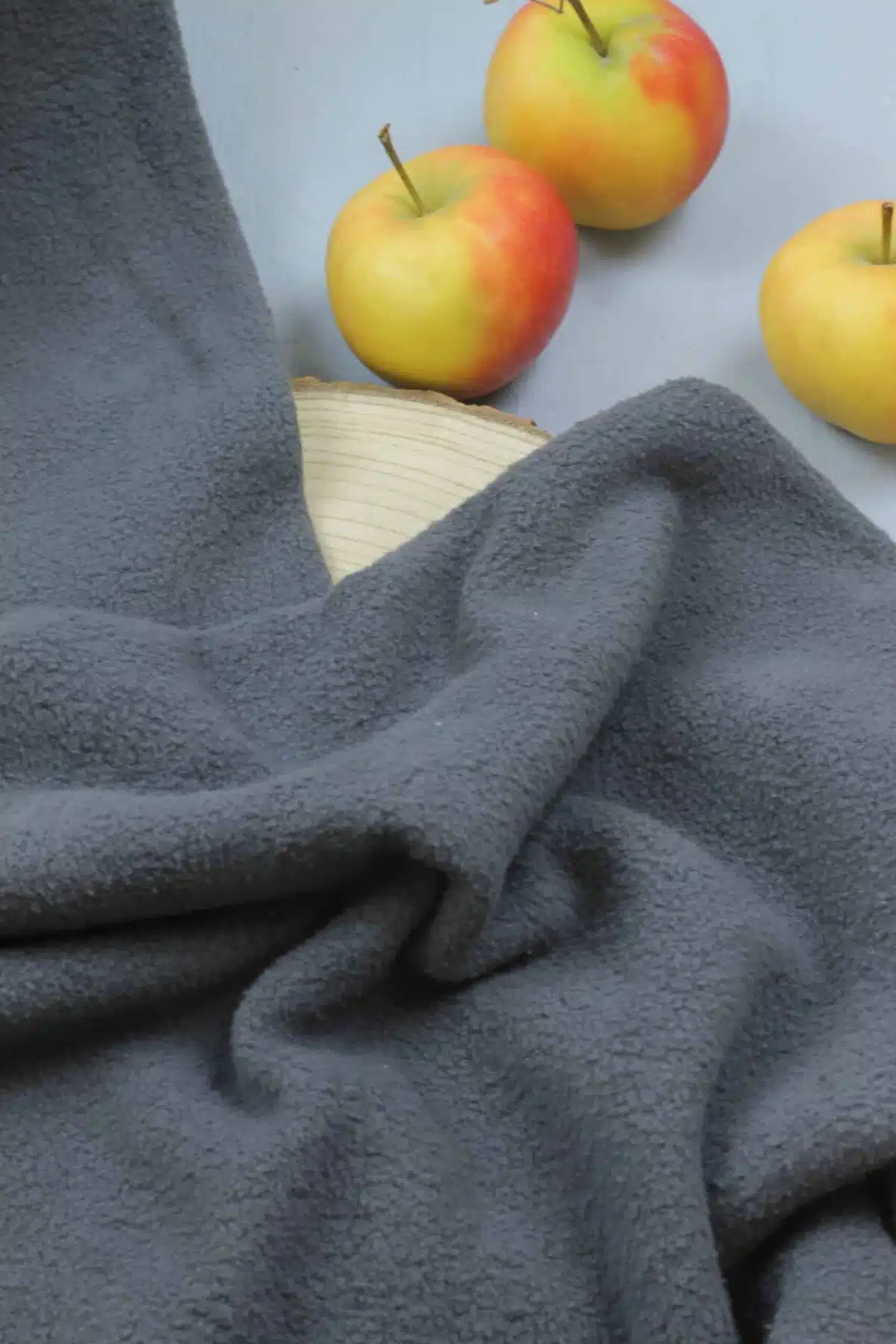 Baumwollfleece "Sheepskin" Grau