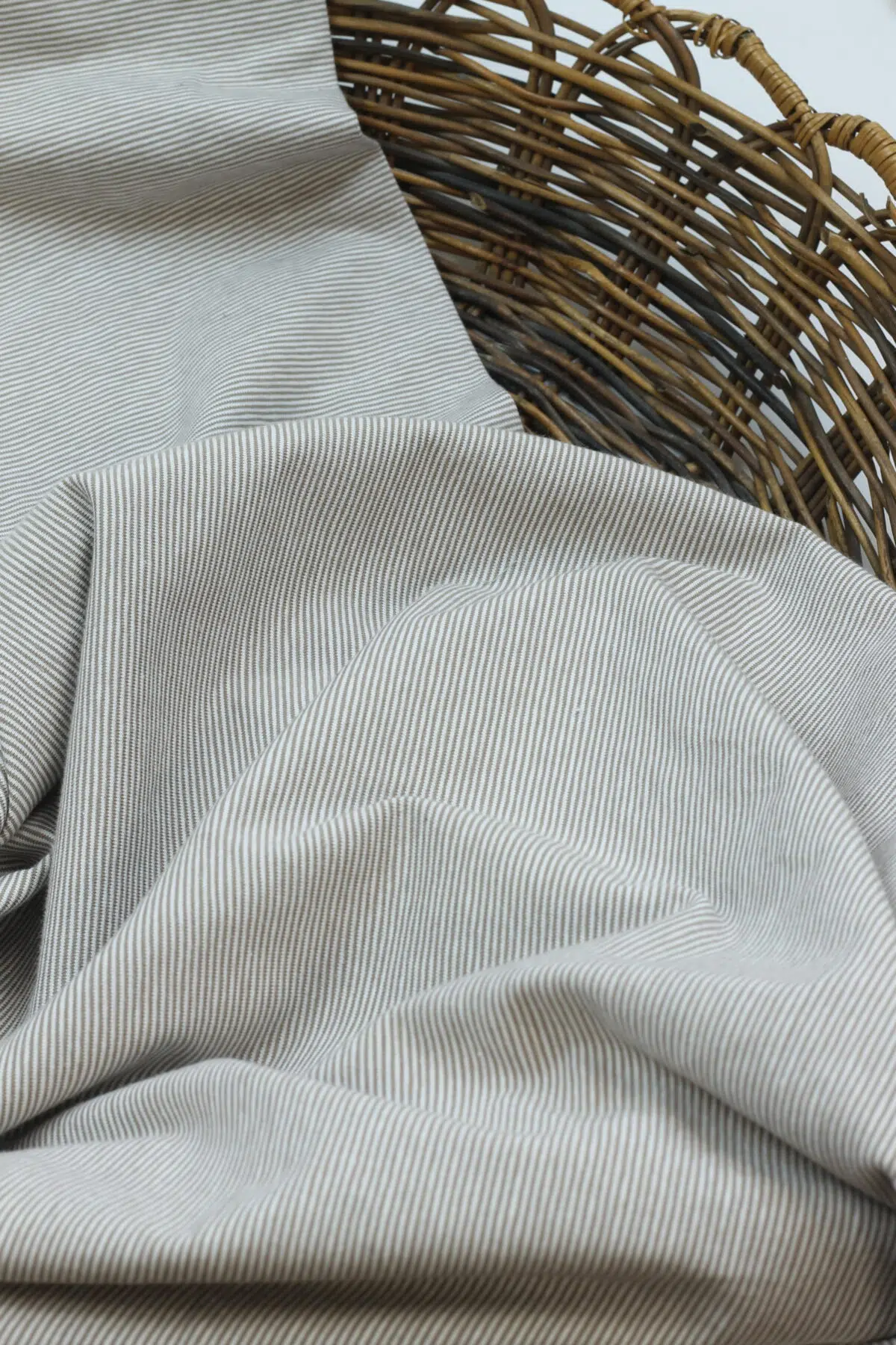 Jersey Miniringel Taupe/White