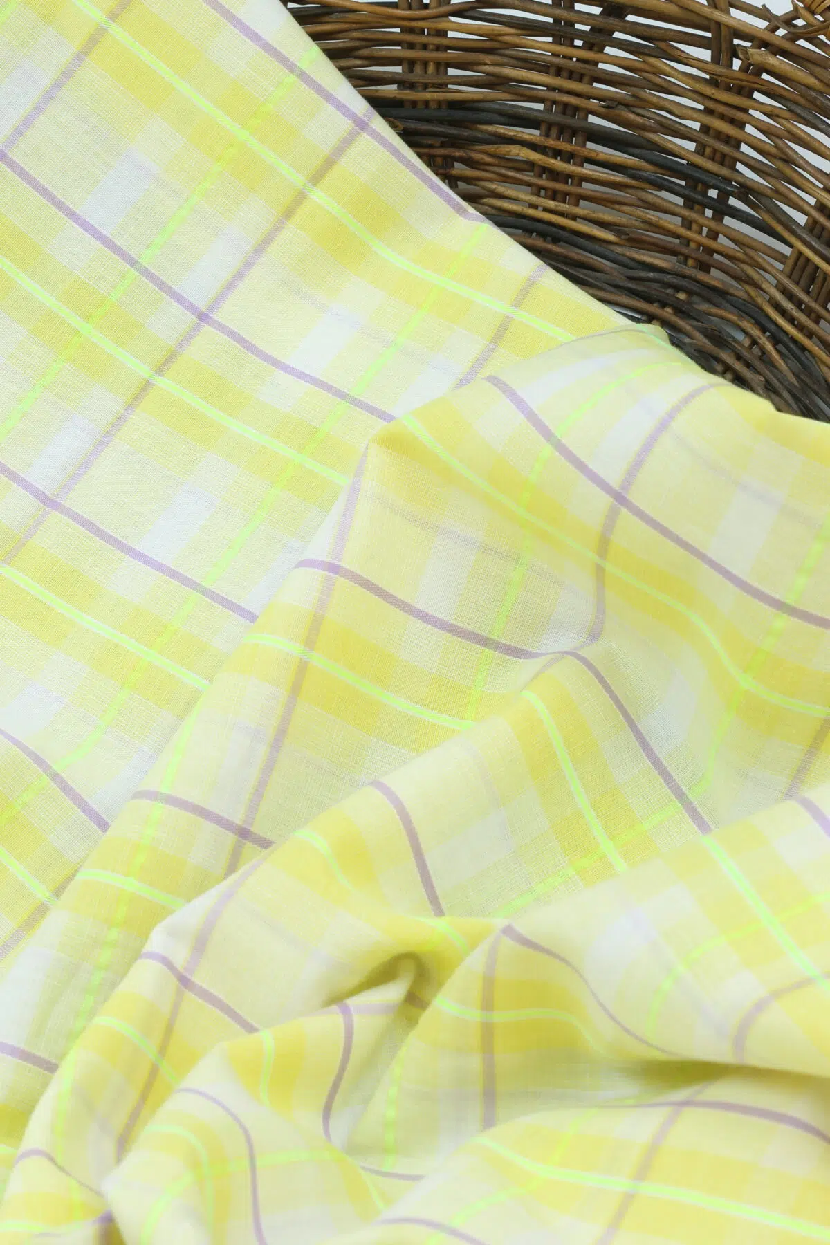 Katia: Baumwolle "Fluor Madras Neon & Yellow"