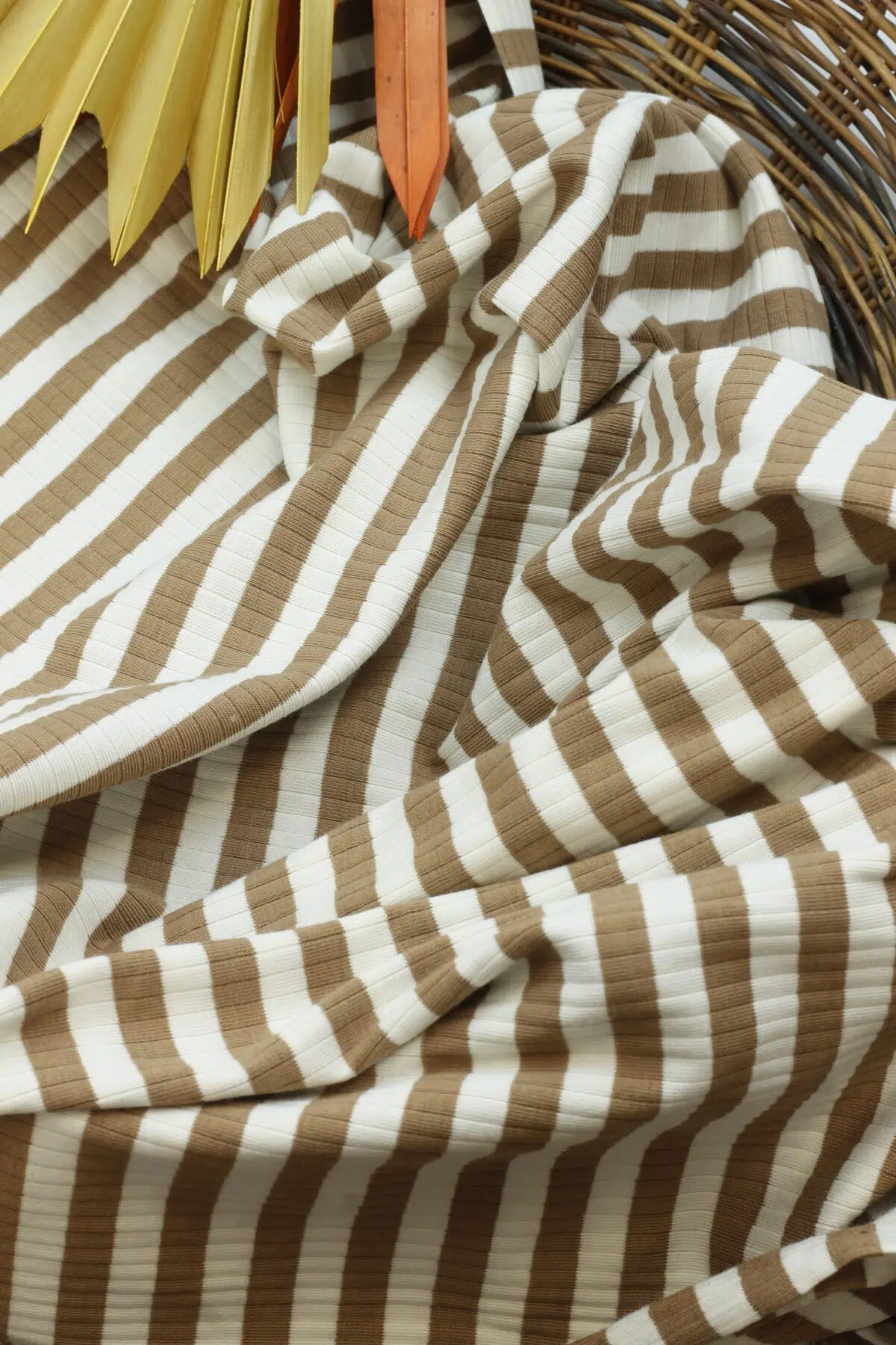 Rippjersey Yarn Dyed Stripes Mustard