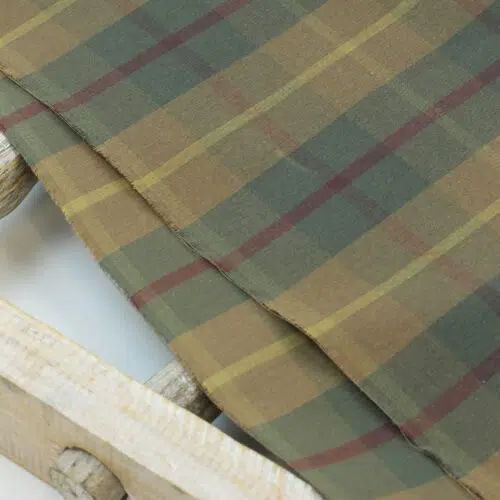 Dry Oilskin: Gewachste Baumwolle Matt "Tartan" ***Reststück 0,65m***