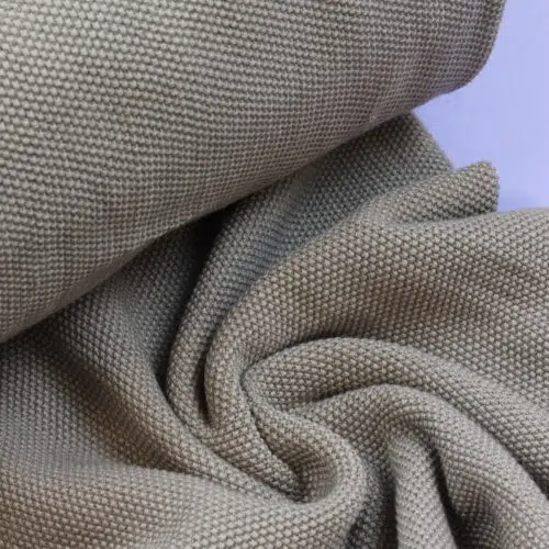 Swafing: Baumwollstrickstoff "Elisa" Taupe ***Reststück 1,3m***