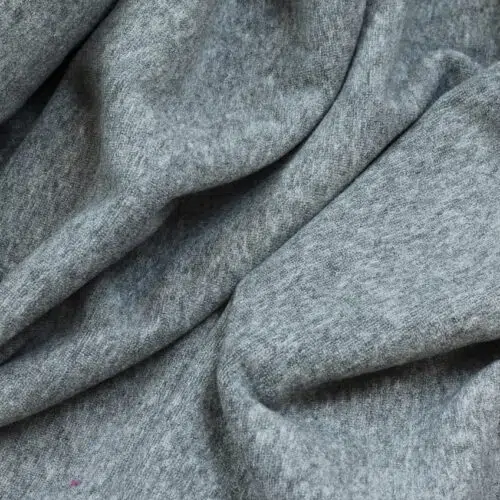 Viskose-Strickstoff: "Soft Touch Knit" Hellgrau meliert
