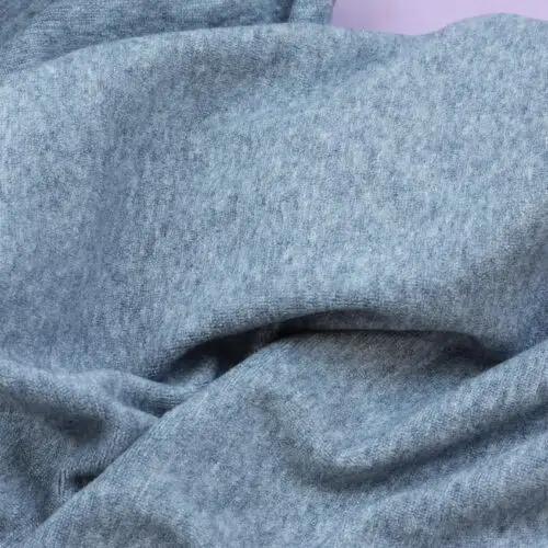 Viskose-Strickstoff: "Soft Touch Knit" Hellblau meliert