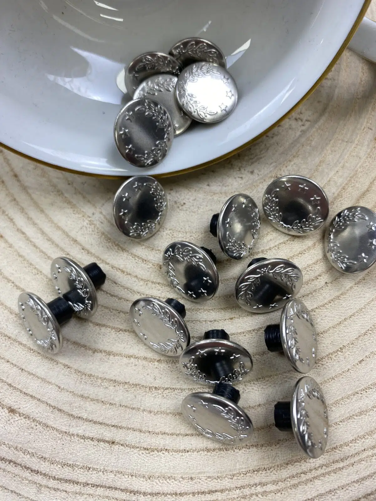 Jeansknopf Silber