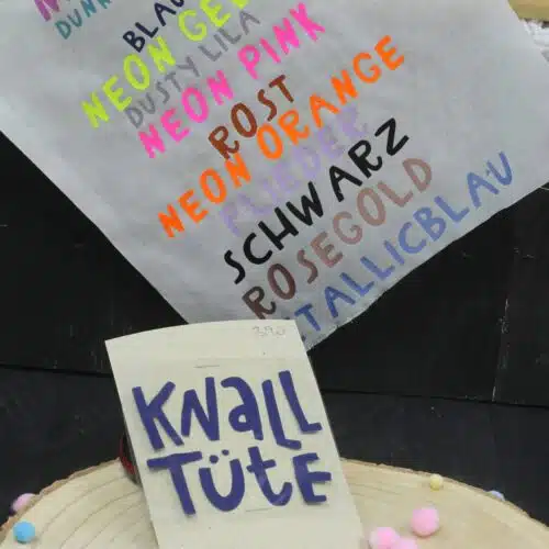 Plott "Knalltüte" in 11 verschiedenen Farben