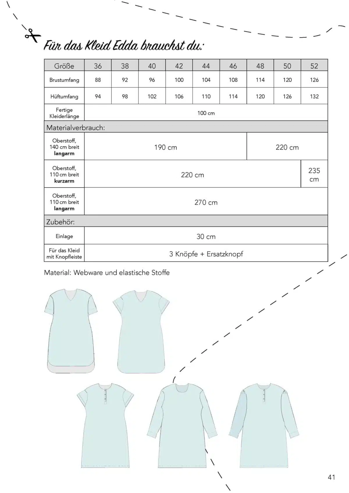 Papierschnittmuster: "Kleid Edda" – Bild 2