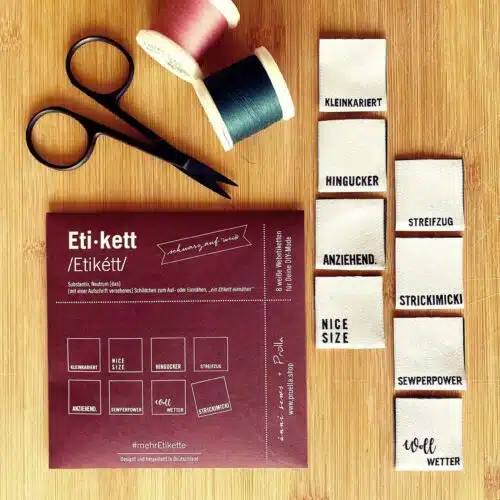 #mehrEtikette 4. Edition - Webetiketten von Prülla&Ännisews Schwarz auf Weiß