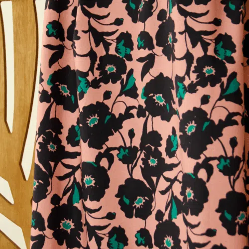 Atelier Jupe: Cotton Stretch Old Pink Flower