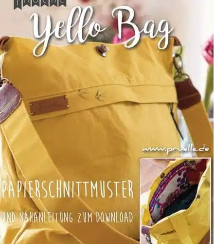 Prülla: Schnittmuster Schultertasche "Yello Bag"
