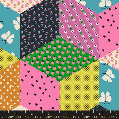 Ruby Star Society: "Ooh Lucky Lucky" Canvas Tumbling Blocks Canvas Novelty Vintage Ditsy