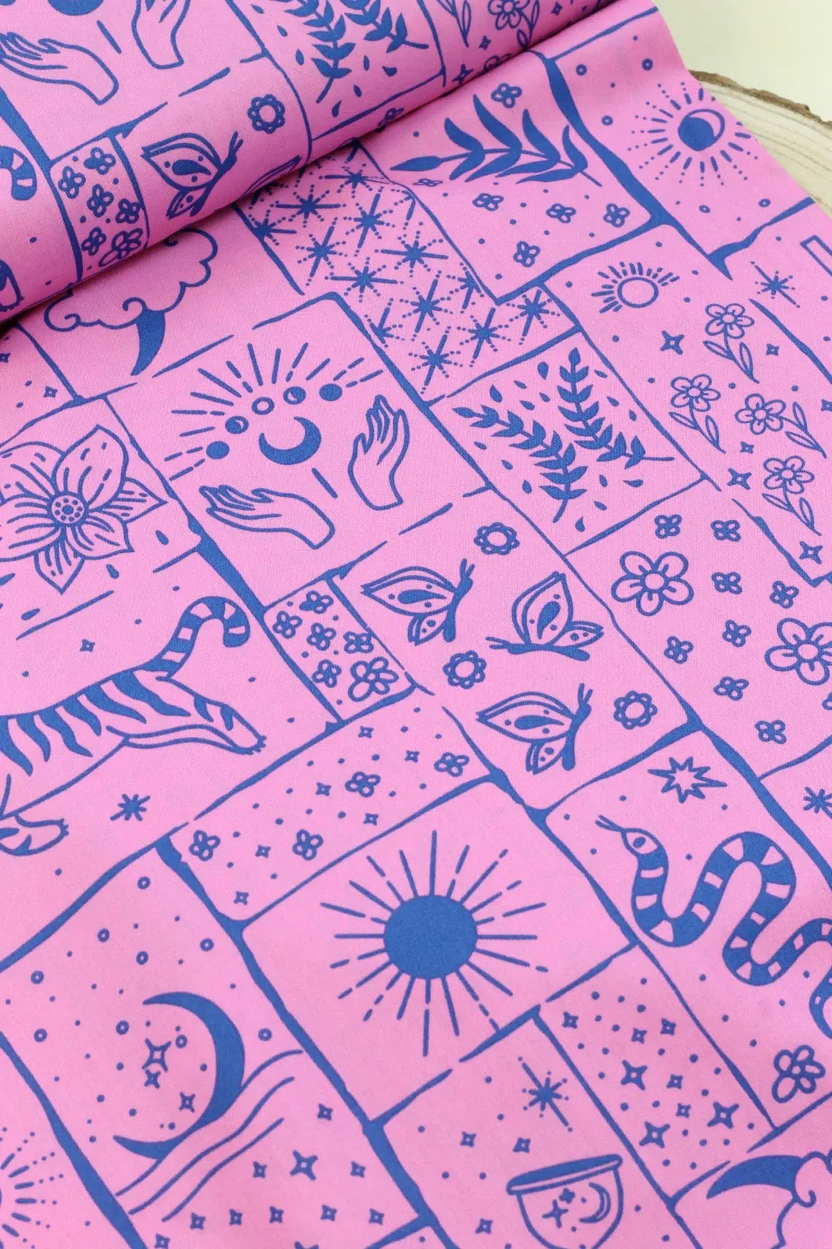 baumwoll poplin boho fuchsia