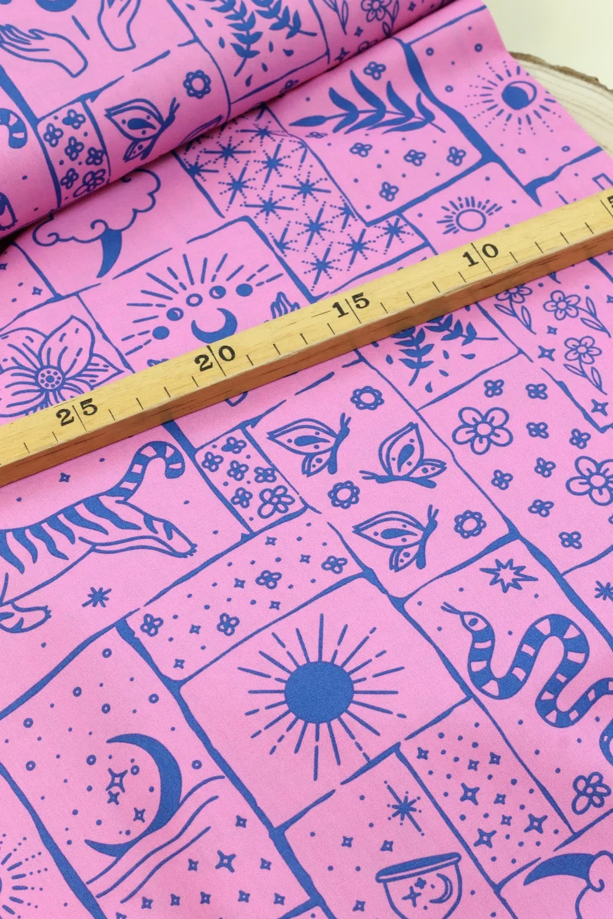 baumwoll poplin boho fuchsia 2