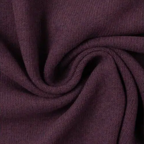 Swafing: Baumwollstrickstoff "Bono" Made in Italy Aubergine