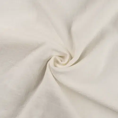 Stonewashed Leinenstoff als Meterware in Hellgrau - weich, vorgewaschen, naturbelassen Detailaufnahme von Ecru