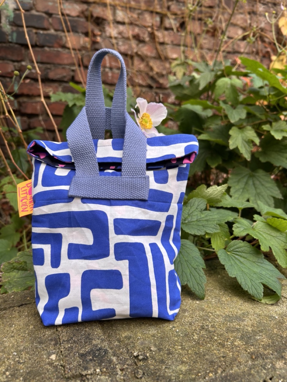 nähset: 2 x kulturtasche "vergissmeinnicht" leo navy & abstract cobalt