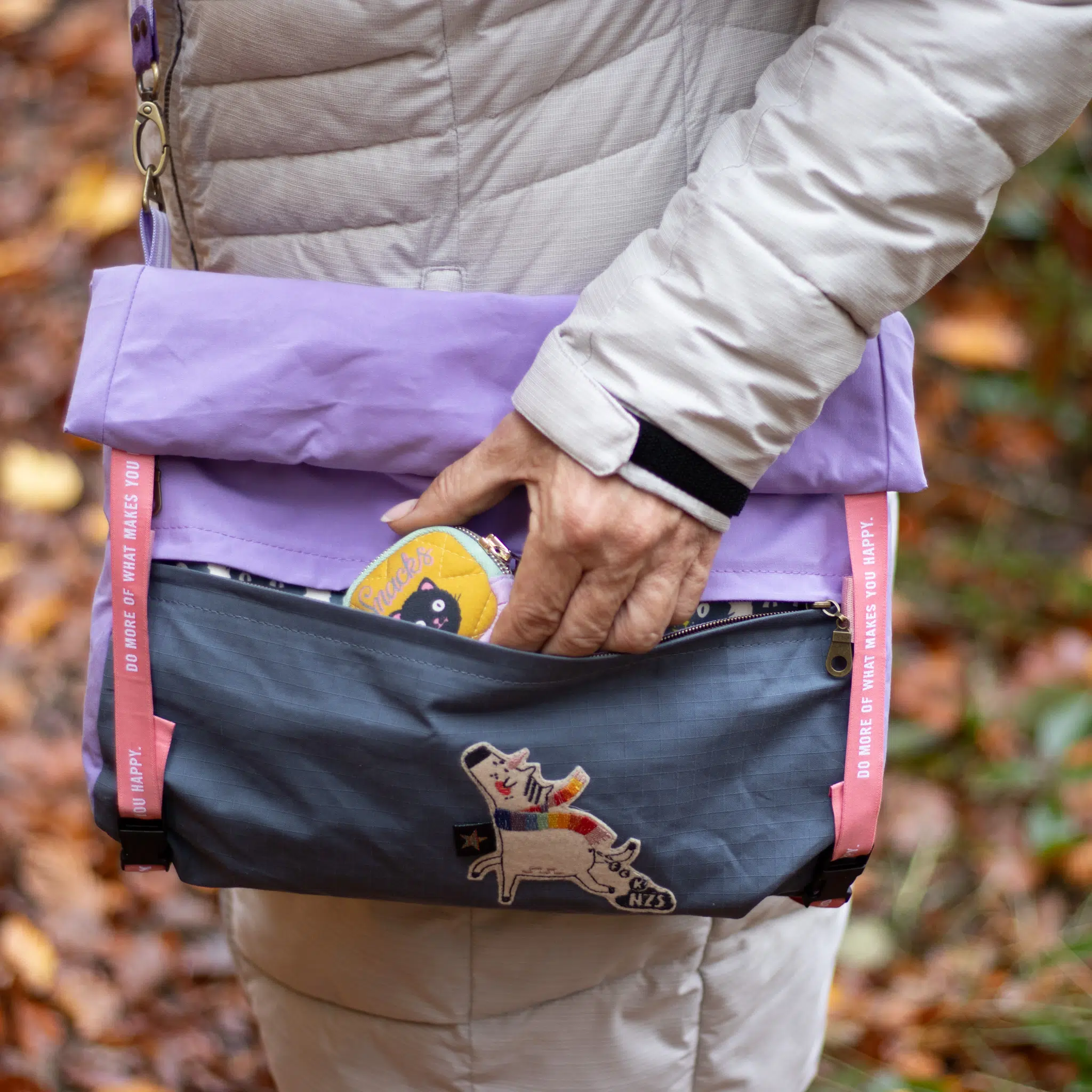 Rolling Elsbag Tasche Crossbag Elsbeth und ich Dry Oilskin Nähset