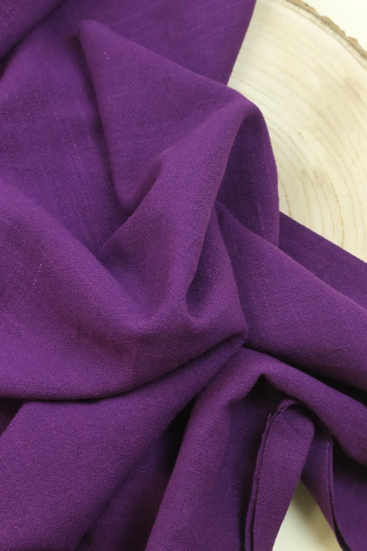 Swafing Stoff „Lissabon“ – Leinen Viskose in Purple