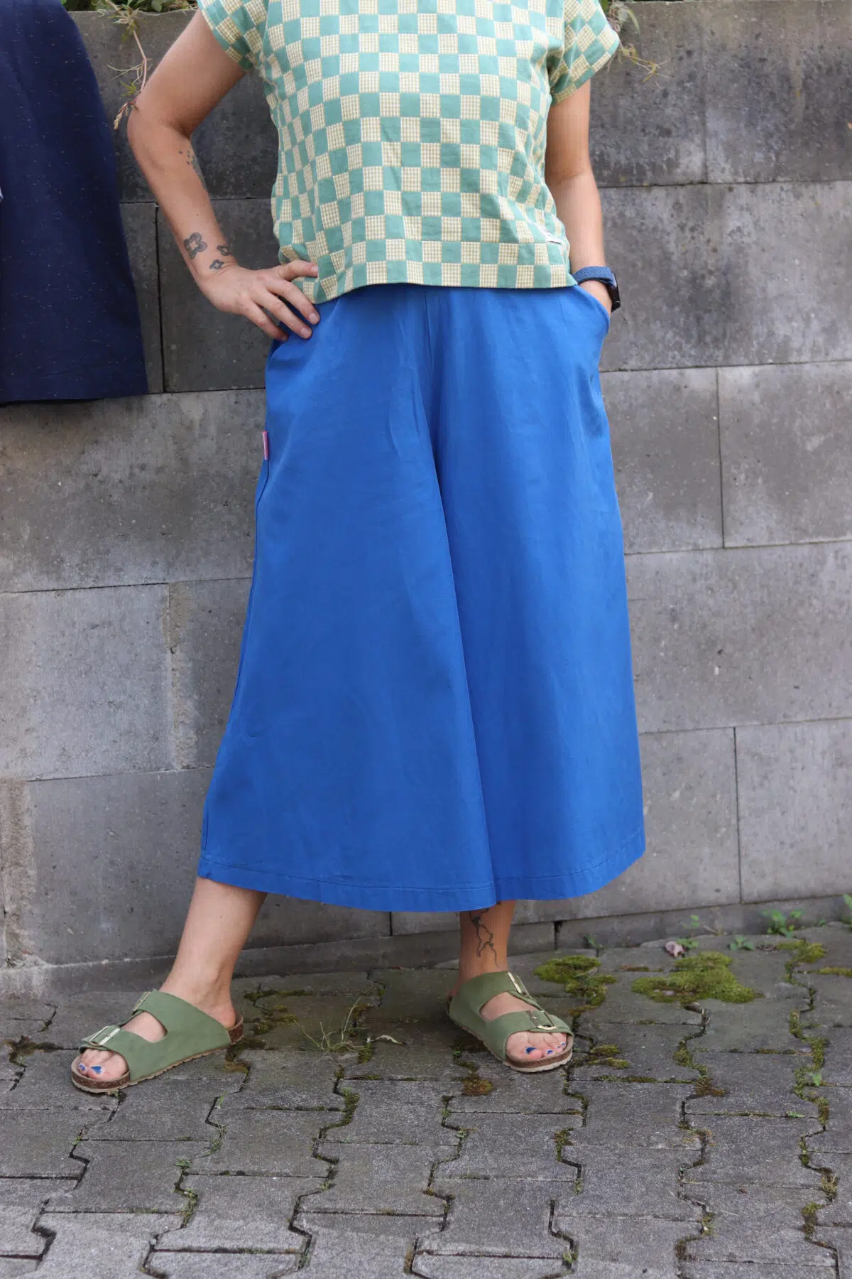 Schnittmuster Hosenrock nähen – Hosenrock Marianna von Elsbeth und ich Tencel Blau