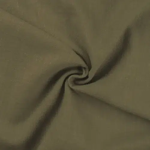 Stonewashed Leinenstoff als Meterware in Hellgrau - weich, vorgewaschen, naturbelassen Detailaufnahme von Khaki