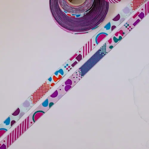#mehrEtikette: Webband: ART eisblau