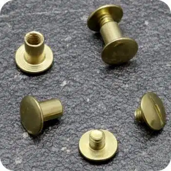 10x Buchschrauben: Gold 3,5mm